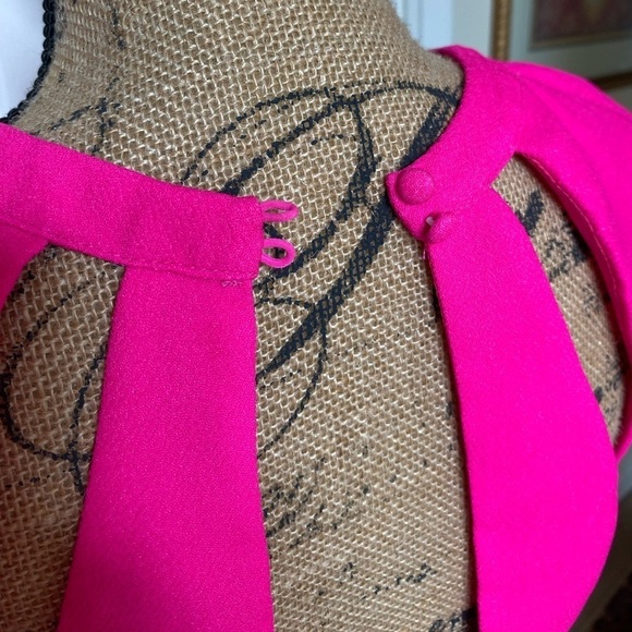 Zio New York Neon Hot Pink Cut Out Bodycon Structured Mini Dress Women’s Small - Picture 8 of 14